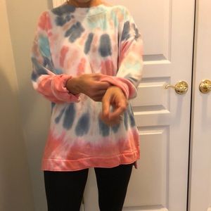 Tie dye oversized sweatshirt xs